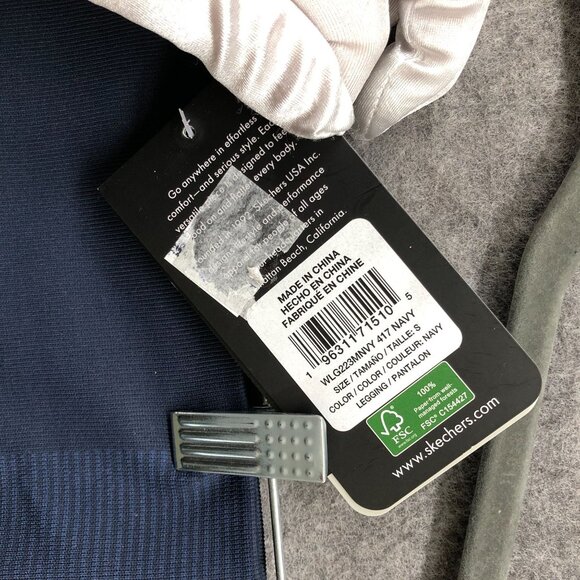 NWT Skechers Go Walk High Waisted Leggings Womens S Navy Blue Seamless Active - Picture 9 of 11